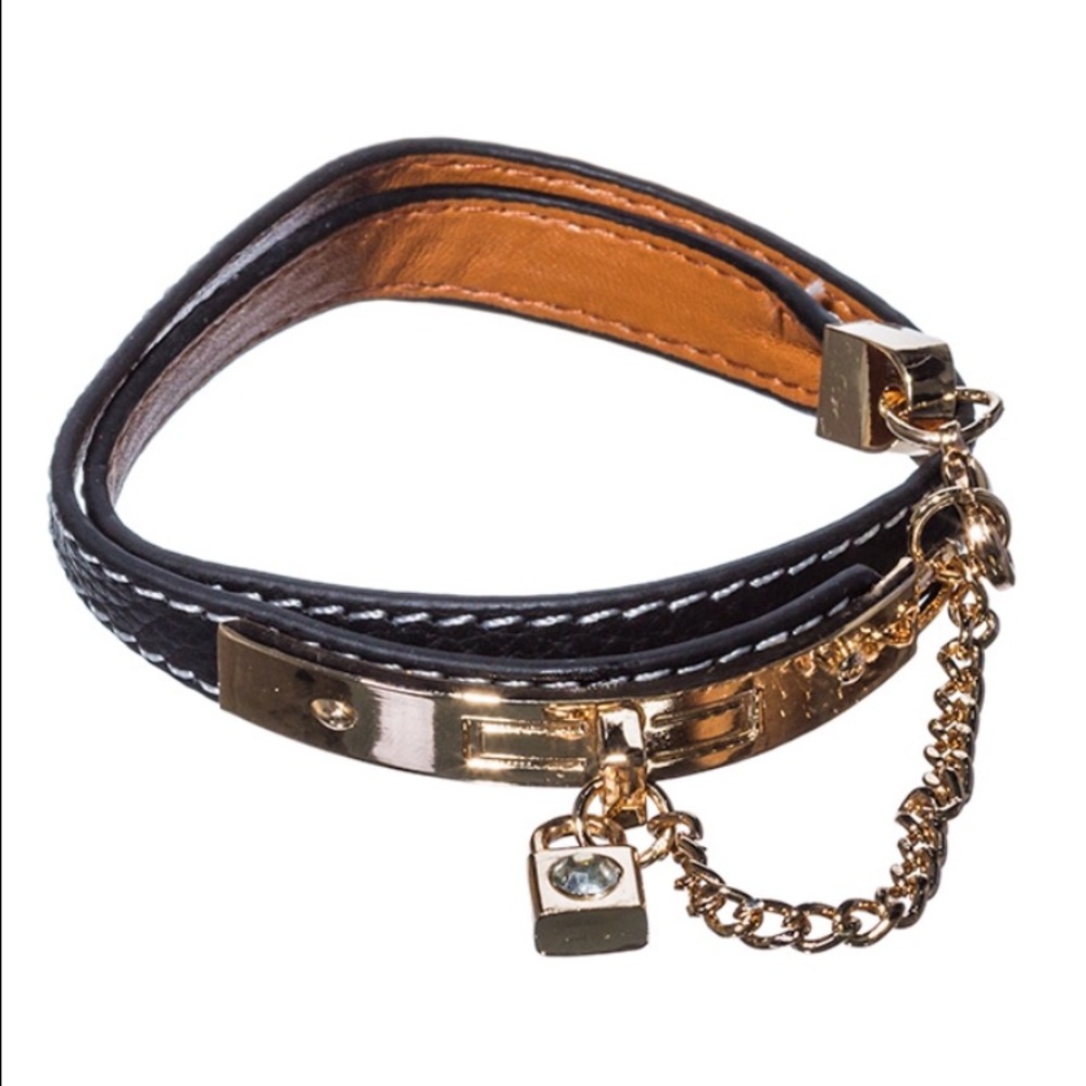 Lock and Chain Wrap Around Bracelet